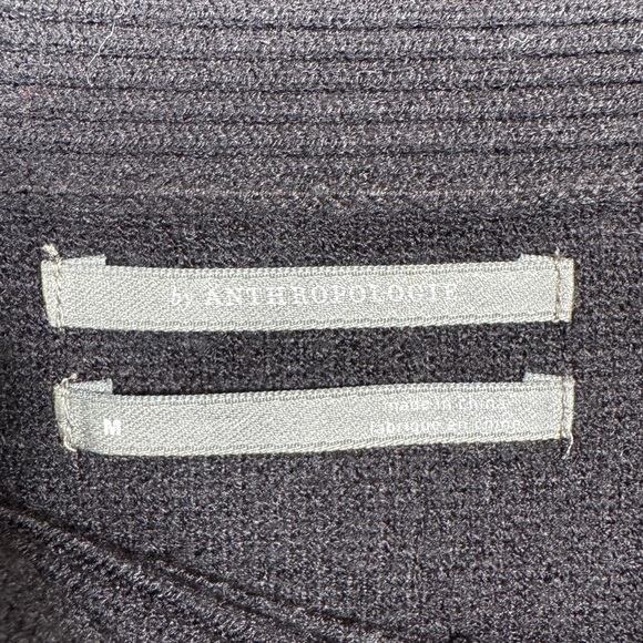 Anthropologie Black Elise Ribbed Tunic Sweater, Size M - Picture 9 of 11